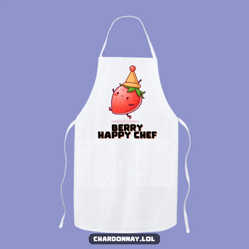 Funny Strawberry Cartwheel Apron: Sweet Kitchen Wear for Berry Lovers