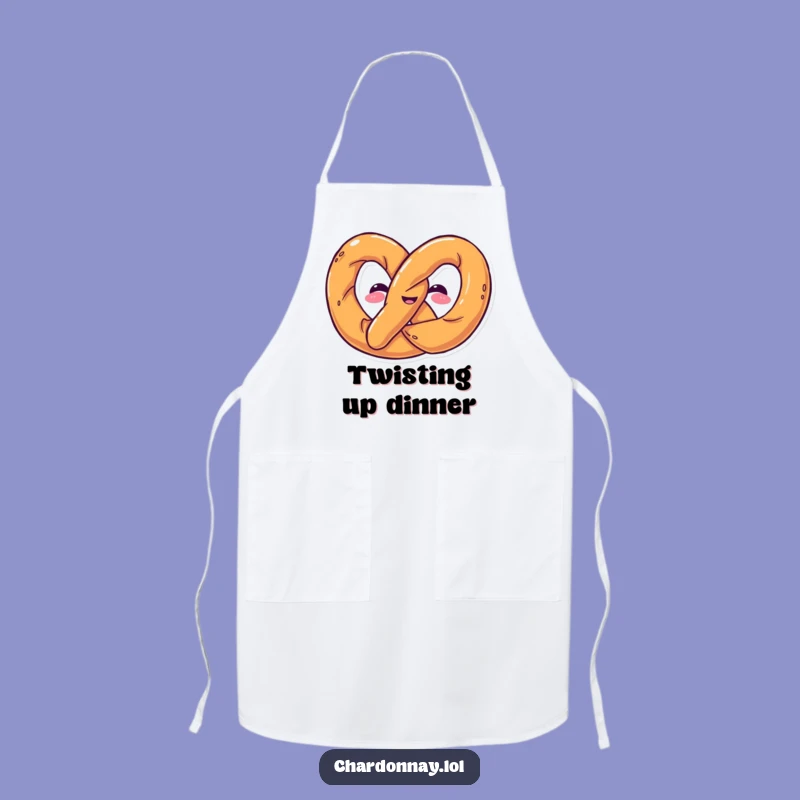 Funny Pretzel Twist Apron: Salty Kitchen Wear for Snack Lovers