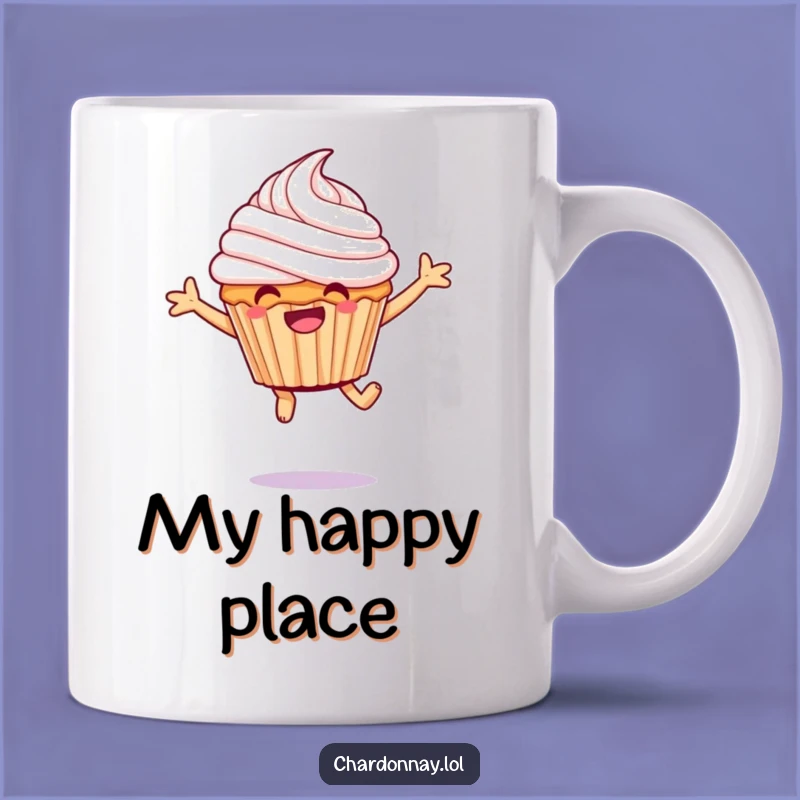 Funny Giggling Cupcake Mug: Hilariously Joyful Frosting Leap, Perfect Funny Gift