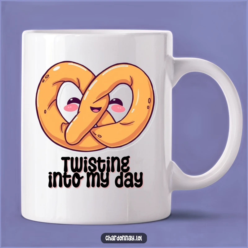 Funny Pretzel Twist Mug: Salty Humor Gift for Snack Lovers