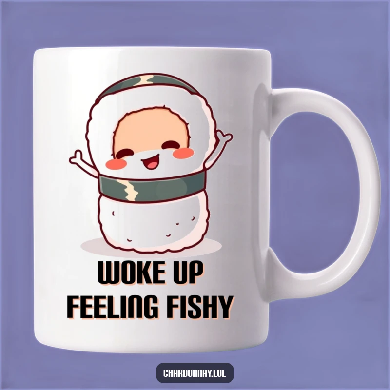 Funny Sushi Roll Mug: Delightful Balancing Act Gift for Foodies