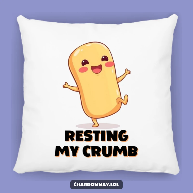 Funny Baguette Kicking Heels Pillow - Cozy Comedic Comfort for Your Couch