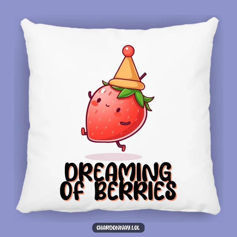 Funny Strawberry Cartwheel Pillow: Comfy & Sweet Home Decor