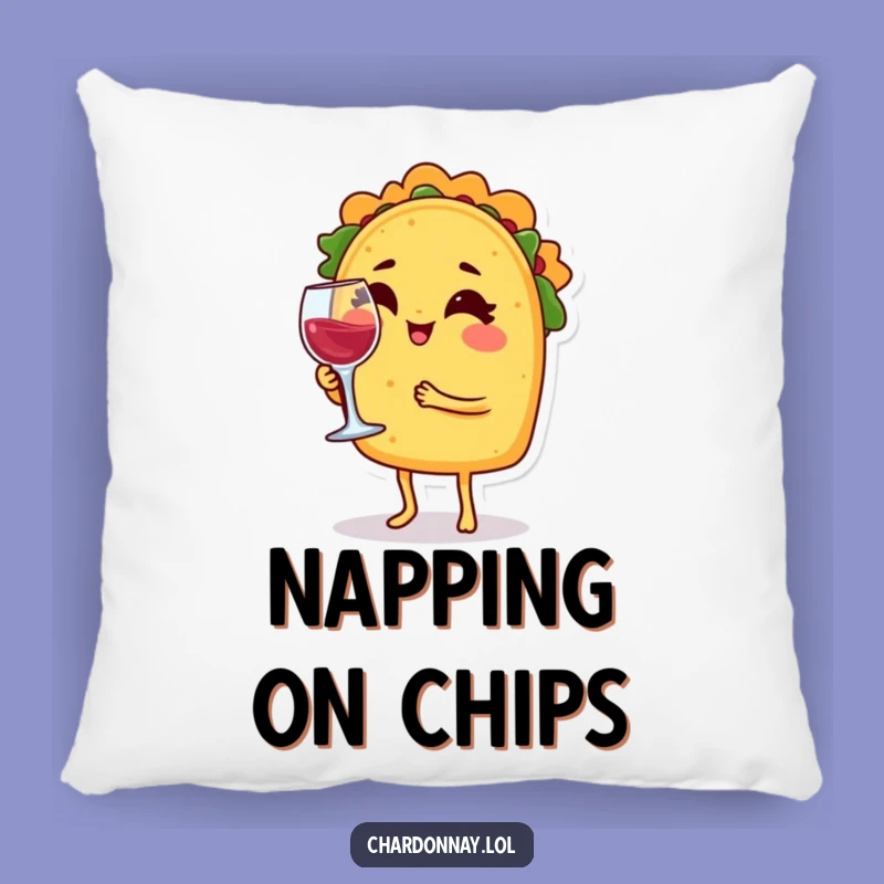 Funny Winking Taco Pillow - Cozy Comedic Accent for Your Fiesta Space