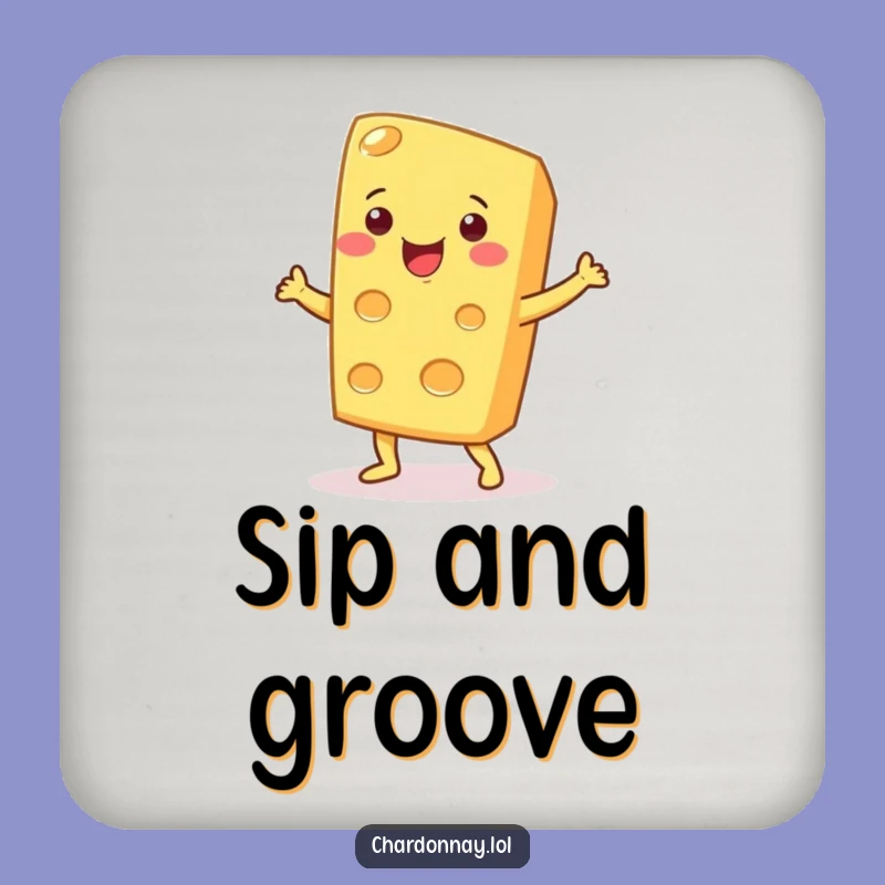 Funny Cheese Dance Coaster: Protect Surfaces with Cheesy Style
