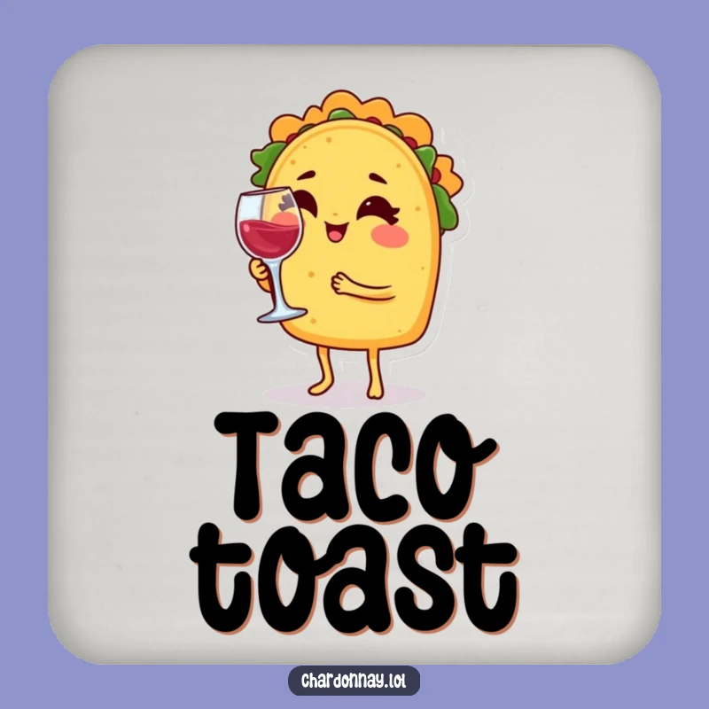 Funny Winking Taco Coaster Set - Protect Surfaces with Comedic Fiesta Flair
