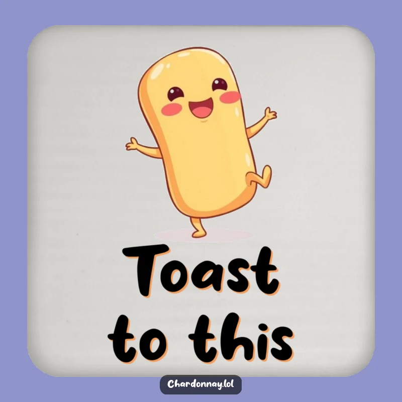 Funny Baguette Kicking Heels Coaster Set - Protect Surfaces with Comedic Charm