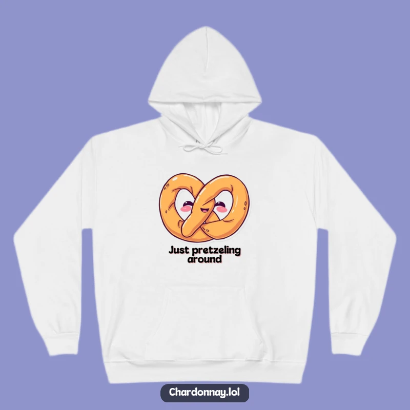 Funny Pretzel Twist Hoodie: Cozy & Salty Snack Apparel