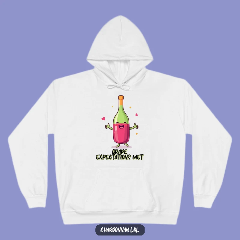 Funny Dancing Wine Bottle Hoodie - Cozy Comedic Wear for Wine Lovers