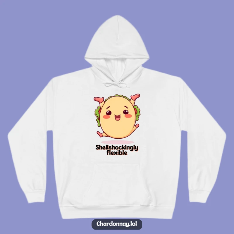 Funny Taco Splits Hoodie: Cozy and Comical Cartoon Taco Gift