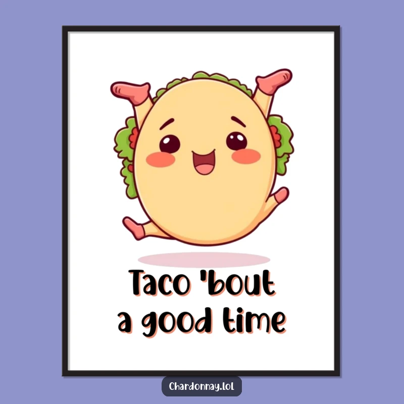 Free Printable Taco Wall Art: Zesty Splits - Humorous Downloadable Decor