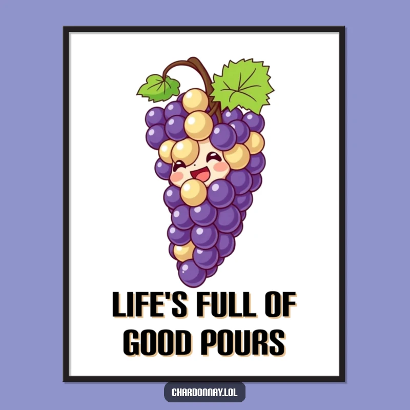 Free Printable Wall Art: Giggling Grape Bottle Slide, Funny Downloadable Decor