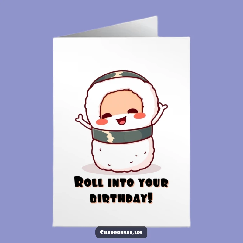 Free Printable Sushi Birthday Card: Wiggling Delight - Funny Downloadable Gift