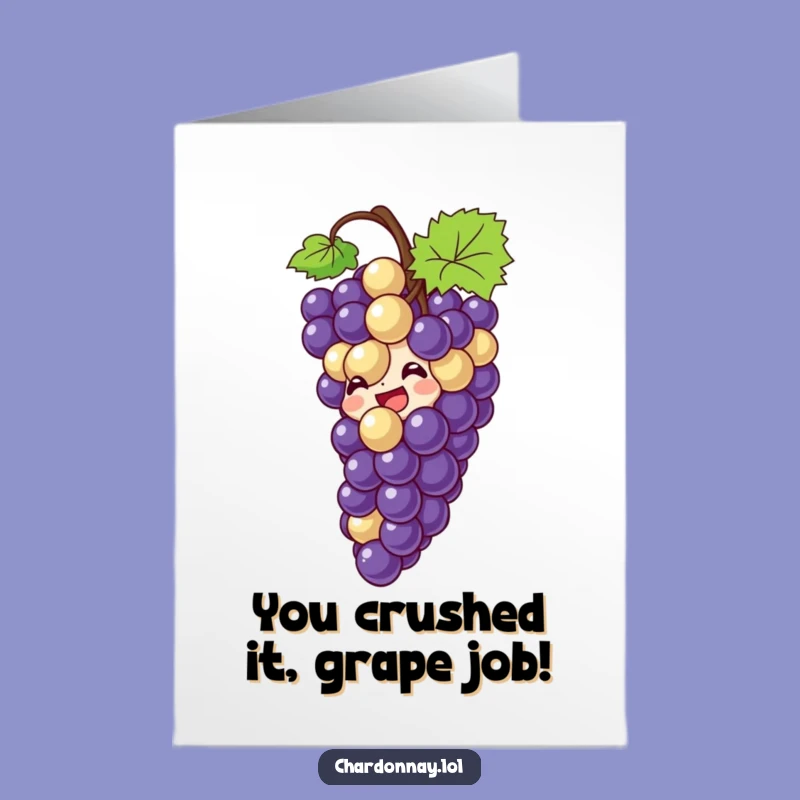 Free Printable Congrats Card: Giggling Grape Bottle Slide, Humorous Downloadable Cheer