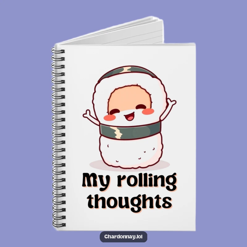 Funny Sushi Roll Notebook: Jot Down Ideas with a Wiggling Friend