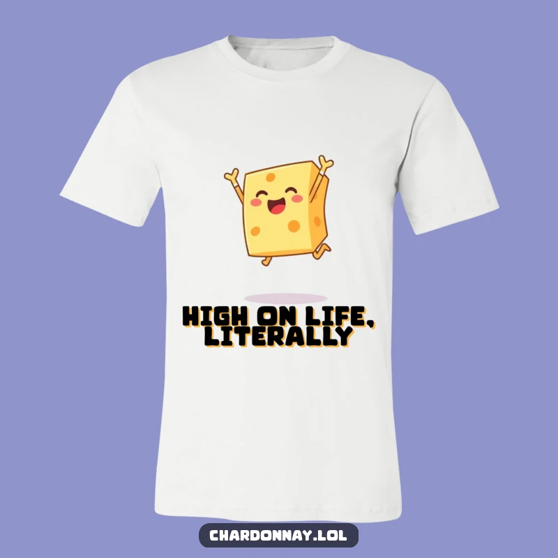 Funny Cheese T-Shirt: Cheerful Leap Design, The Ultimate Hilarious Gift!