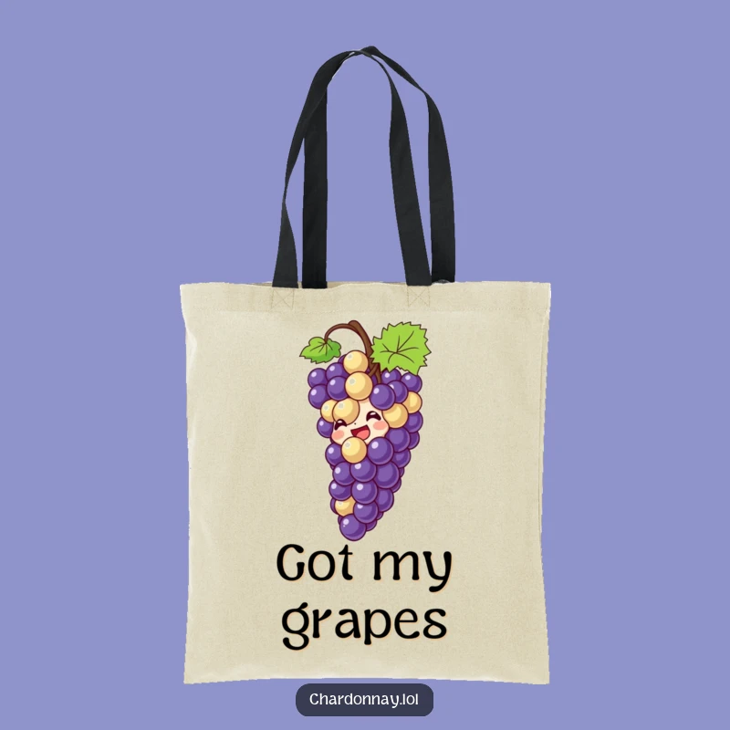 Funny Giggling Grape Tote Bag: Carry Your Wine Day Essentials